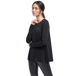 Wolford Aurora Pure Top Long Sleeves Navy Opal NWT XS